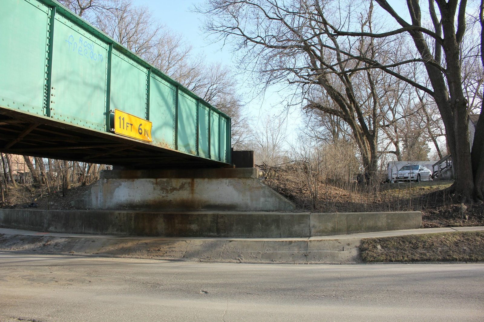 Looking south